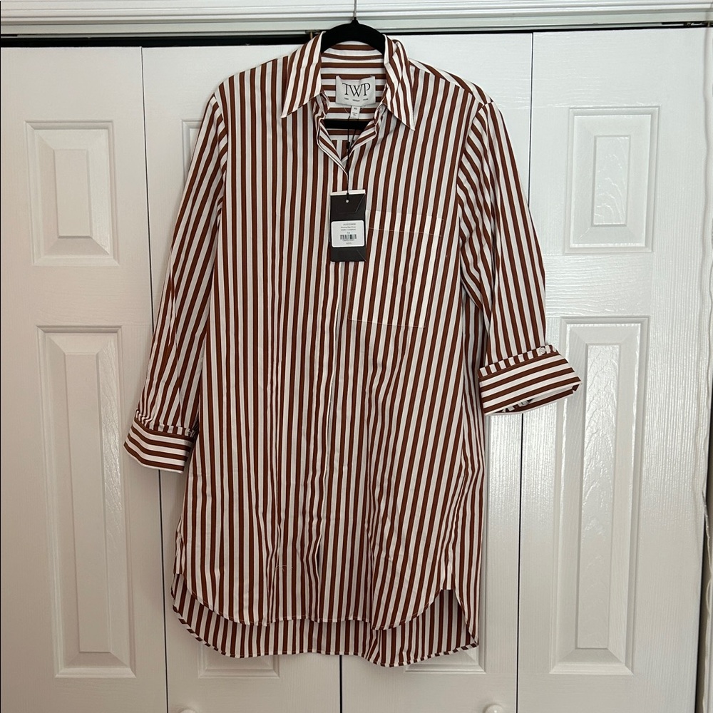 TWP Brown Striped Women's Tunic Top